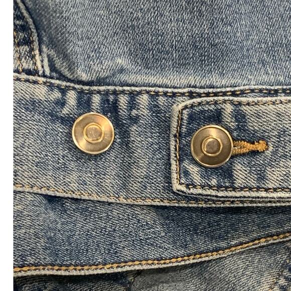 Vintage George Denim Trucker Jean Jacket 42-44 Blue Mens Button Front Work - Picture 12 of 14